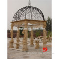garden marble gazebo with iron roof
